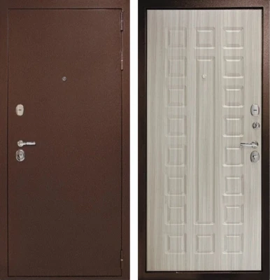 Дверь Рубикон 1 Медь Сандал белый